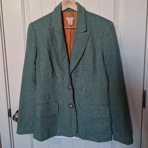 Sundance Wool Blend Blazer Women’s XSmall Teal/Orange